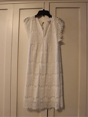Xtraordinary White Lace Detail Sundress | Size Small